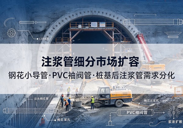 泗洪注浆管细分市场扩容，隧道钢花小导管、PVC 袖阀管、桩基后注浆管需求分化